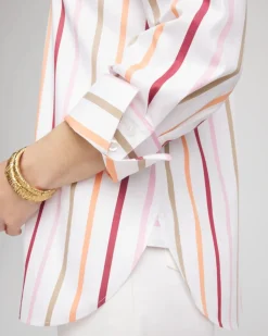 No Iron™ Striped Stretch-Sateen Shirt