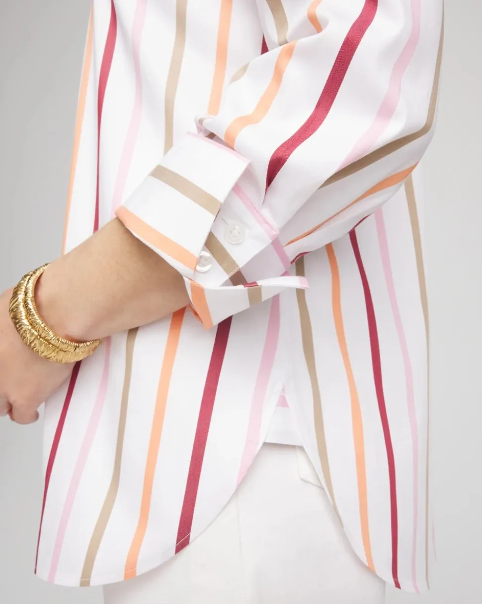 No Iron™ Striped Stretch-Sateen Shirt
