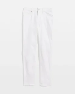 No-Stain Girlfriend Frayed Ankle Jeans