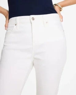 No-Stain Girlfriend Frayed Ankle Jeans