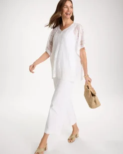 Notch Neck Burn Out Sweater Poncho