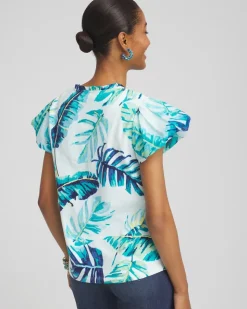 Notch Neck Cap Sleeve Tee