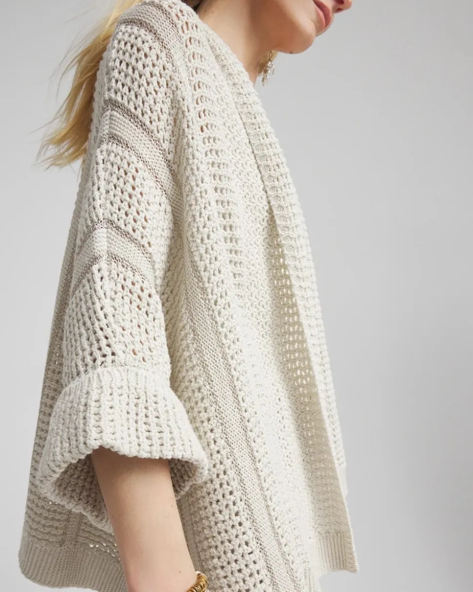 Novelty Knit Cuffed Sequin Ruana