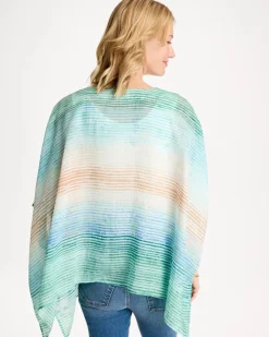 Ombre Coastal Printed Poncho