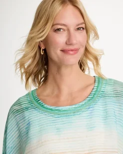 Ombre Coastal Printed Poncho