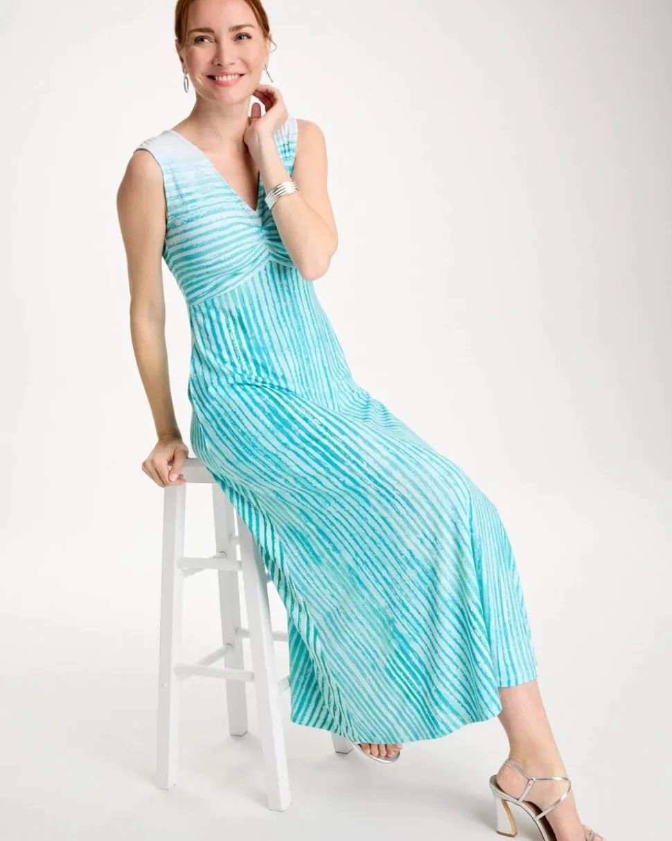 Ombre Coastal Striped Knit Dress