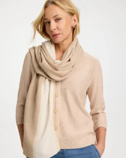 Ombre Pleated Oblong Scarf