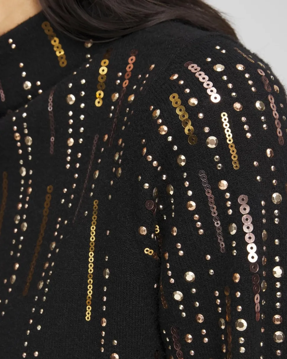 Ombré Sequin Pullover Sweater