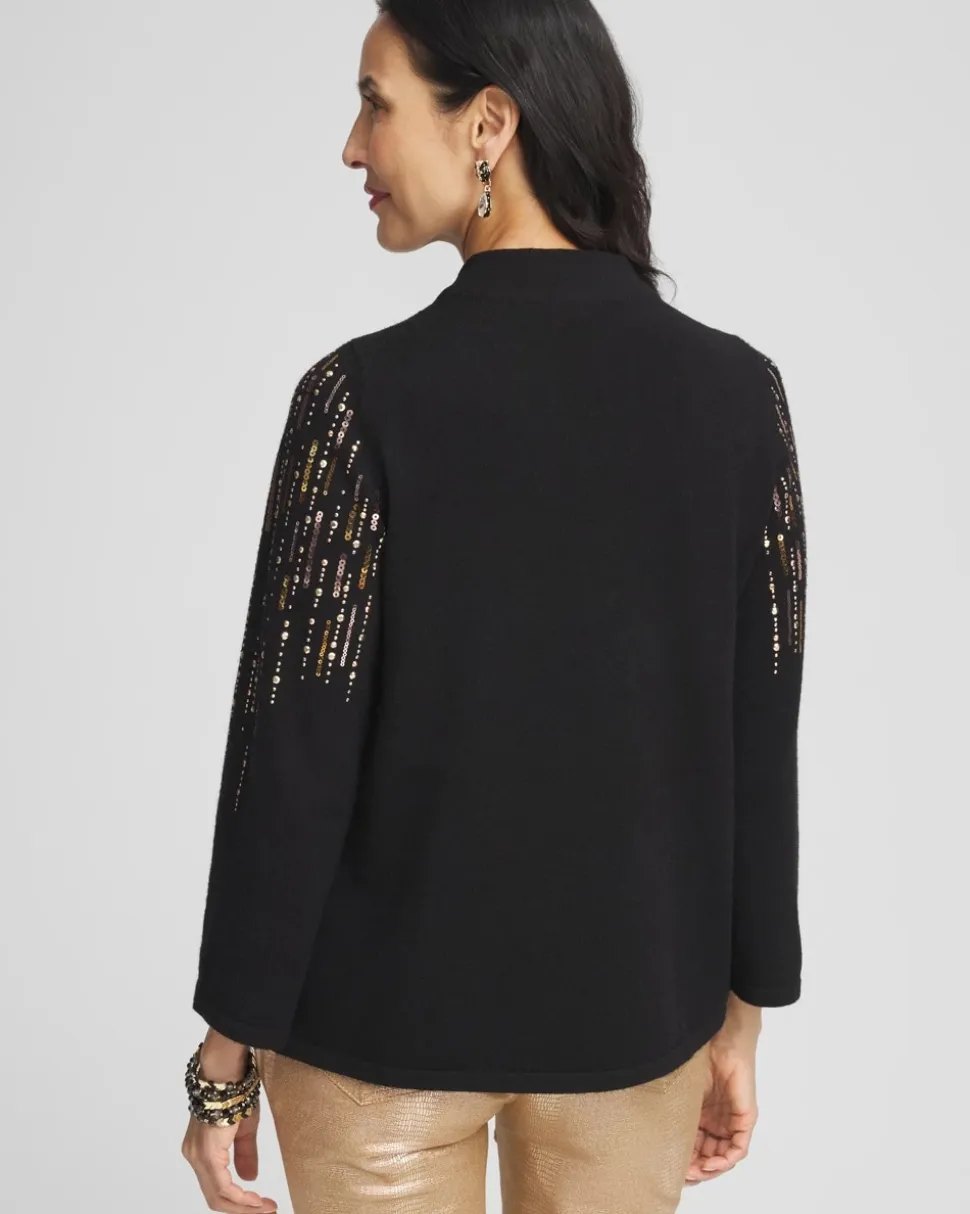 Ombré Sequin Pullover Sweater