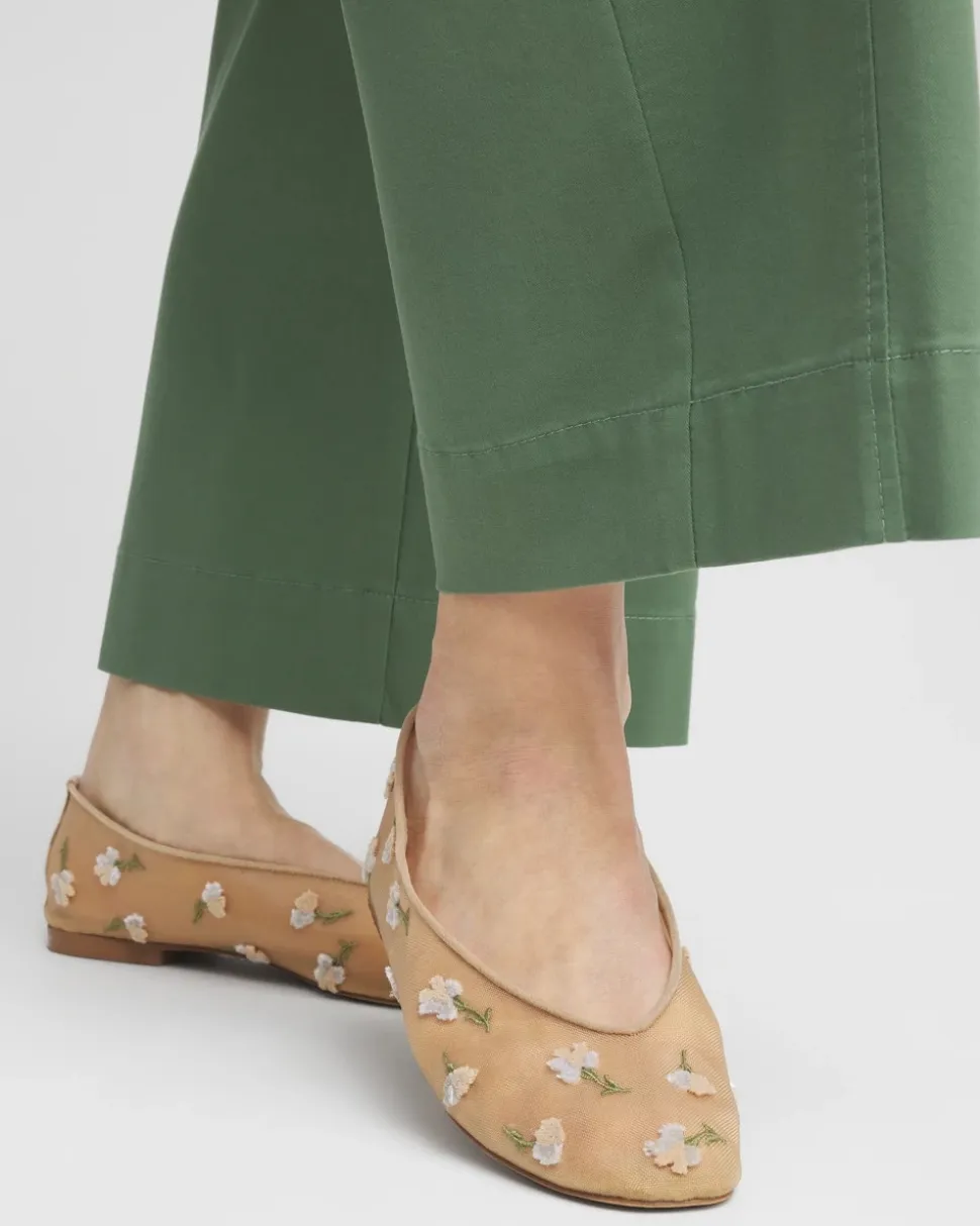 Orchid Embroidered Ballet Flats