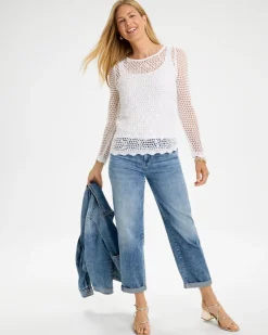Paillette Sequin Mesh Pullover Sweater