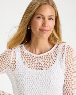 Paillette Sequin Mesh Pullover Sweater