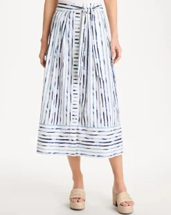 Palermo Striped Tie-Front Skirt