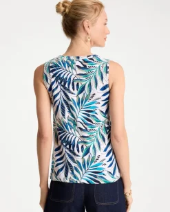 Palm Front Cotton Button Tank