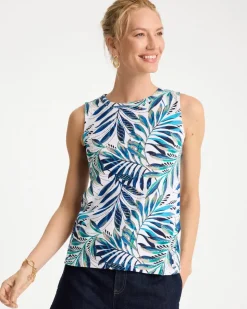 Palm Front Cotton Button Tank
