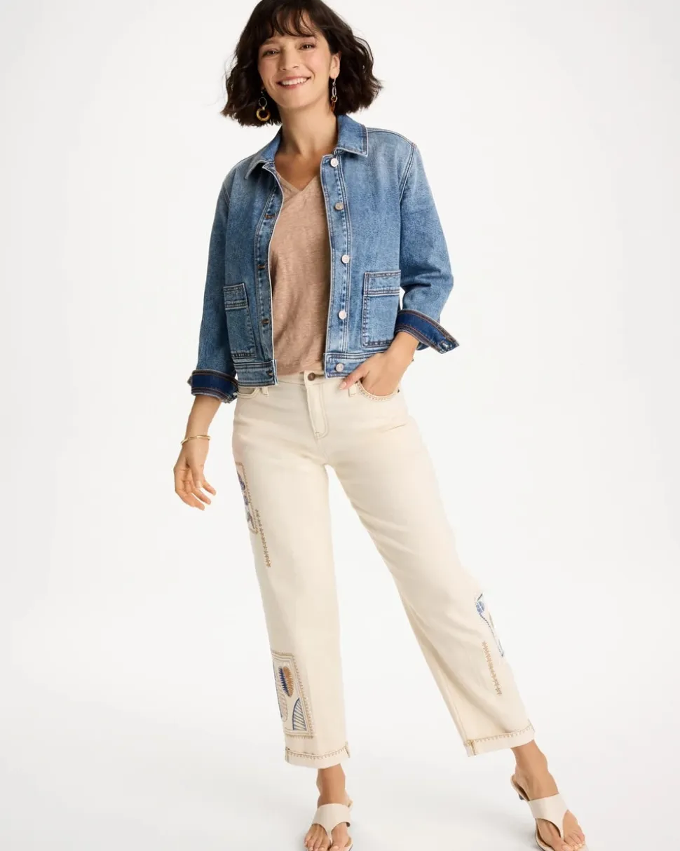 Patchwork Relaxed Boyfriend Jean