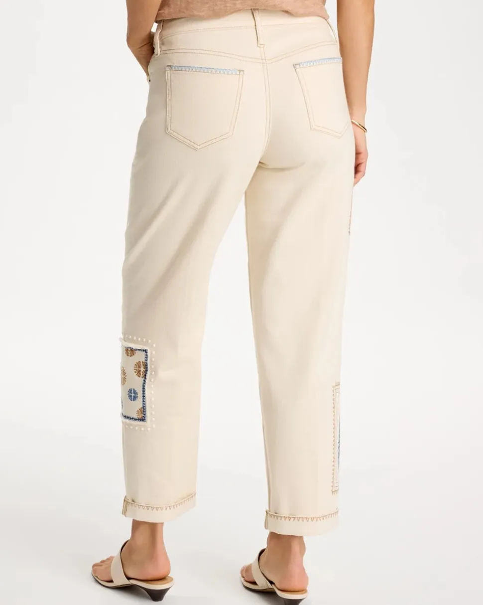 Patchwork Relaxed Boyfriend Jean