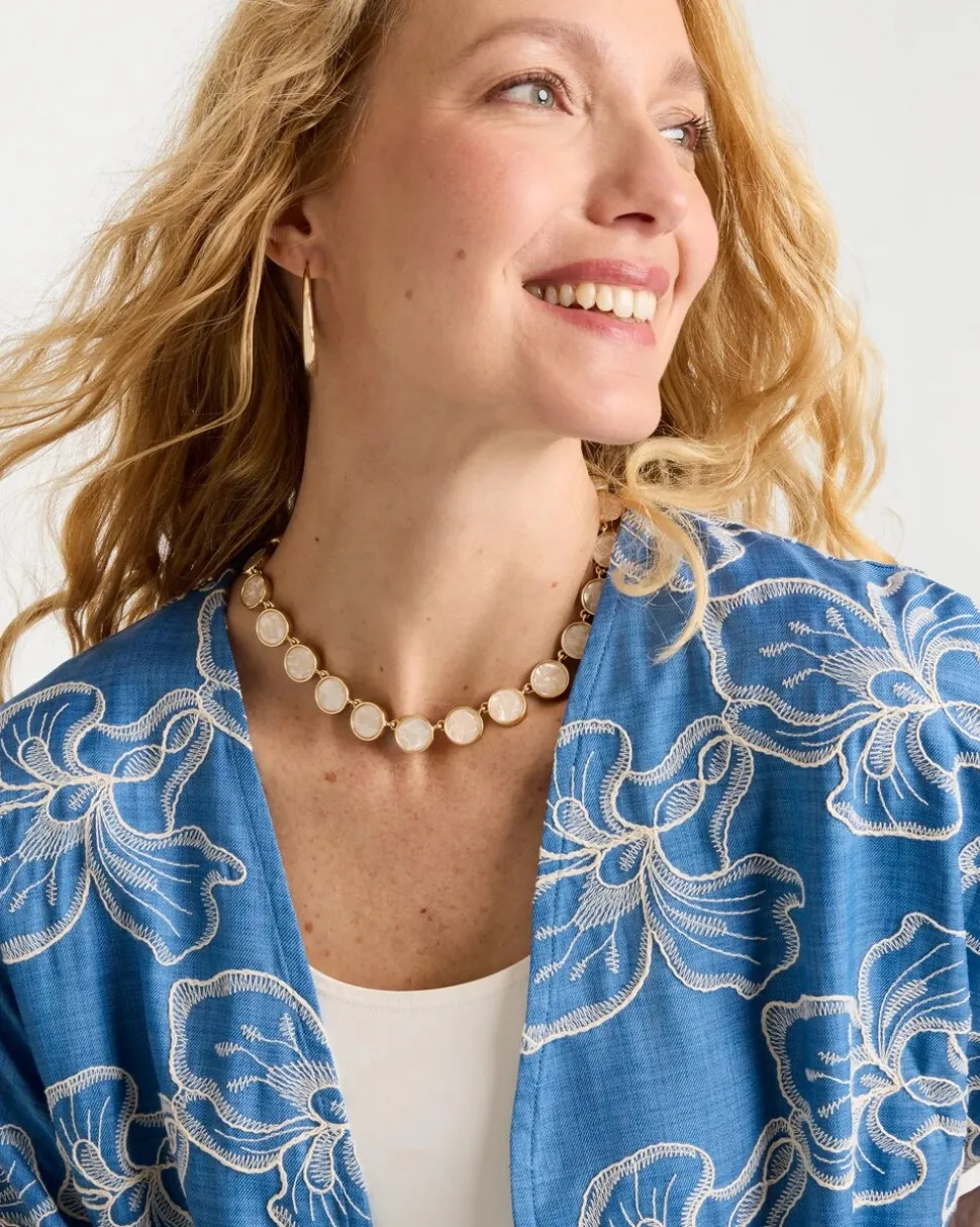 Pearlescent Rounded Collar Necklace