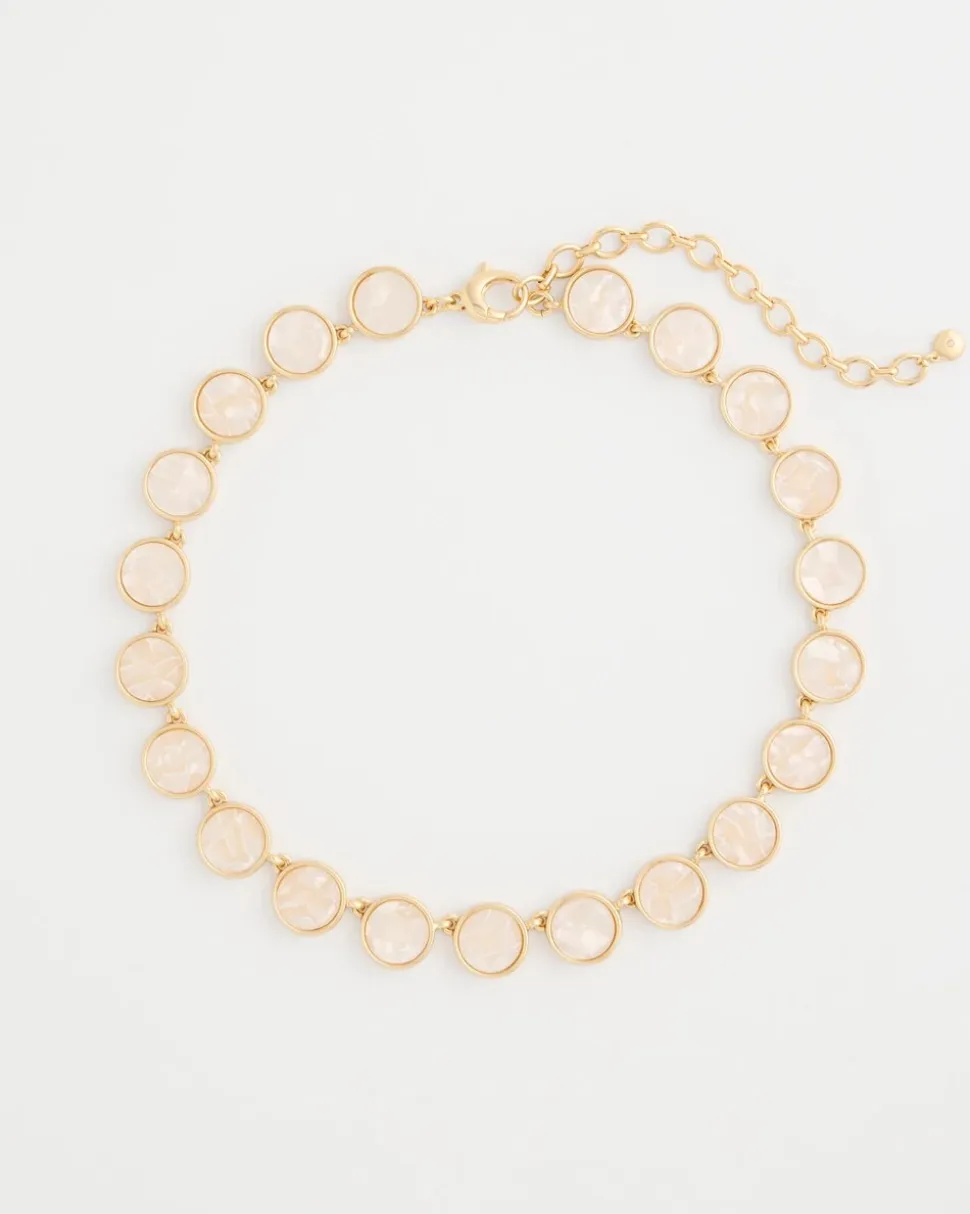 Pearlescent Rounded Collar Necklace