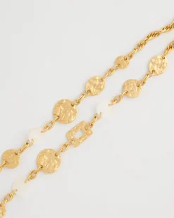 Pearl Hammered Short Necklace