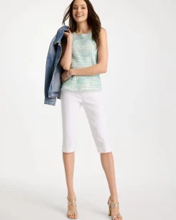 Petite Brigitte™ Slim Rivet Pull-On Capri