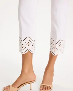 Petite Brigitte™ Slim Scalloped Ankle Pants