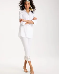 Petite Brigitte™ Slim Scalloped Ankle Pants