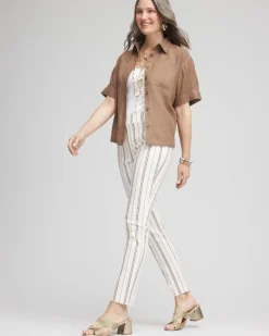 Petite Brigitte™ Striped Ankle Pants