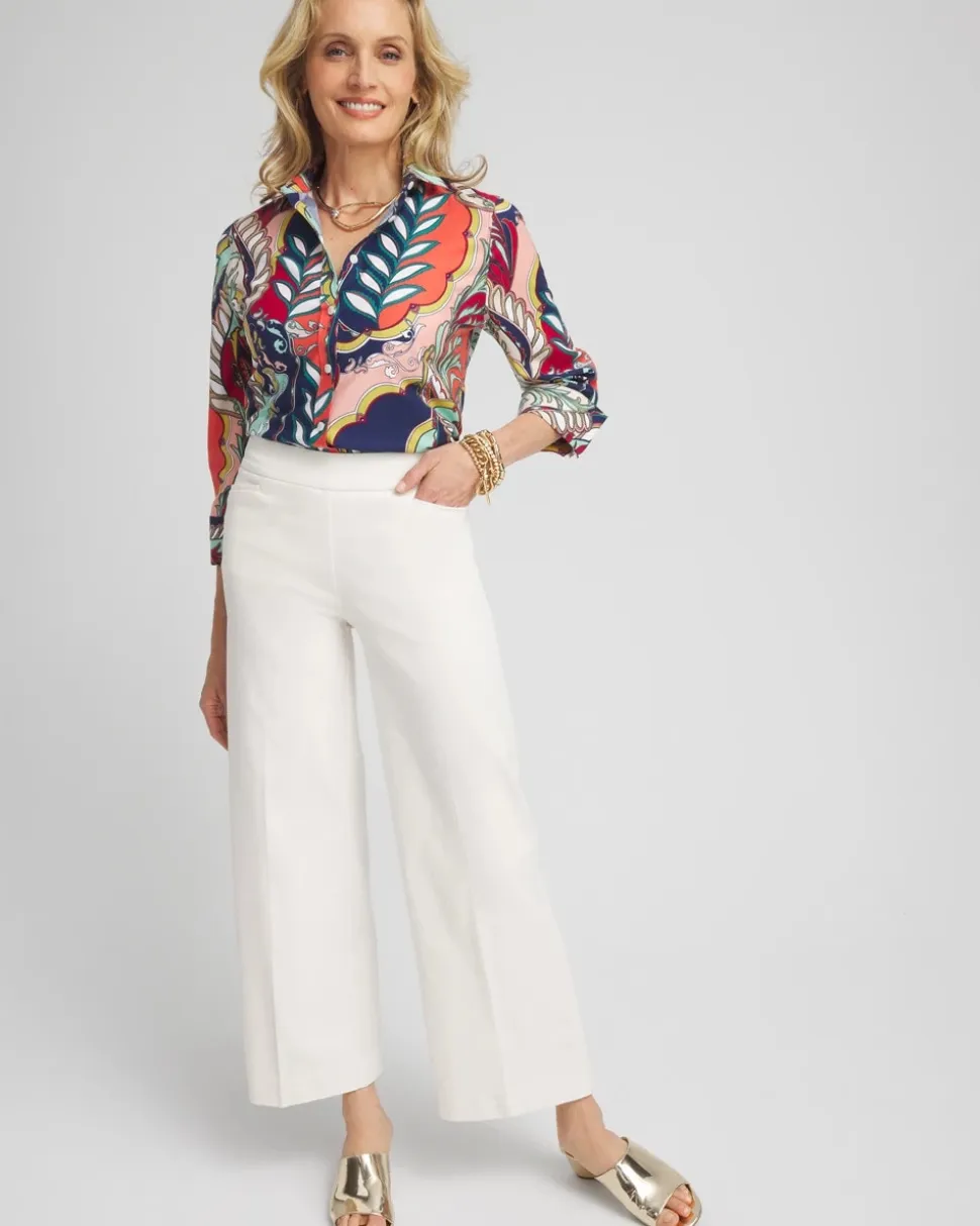 Petite Brigitte Wide Leg Cropped Pants