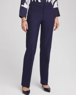 Petite Cotton Straight-Leg Trousers