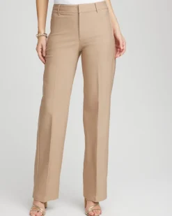 Petite Cotton Straight-Leg Trousers