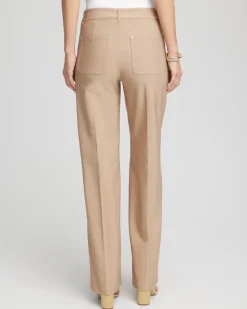 Petite Cotton Straight-Leg Trousers