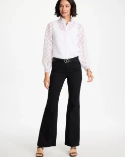 Petite Girlfriend Flared Leg Jeans