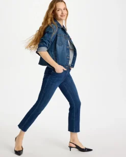 Petite Girlfriend Fray Hem Kick Flares