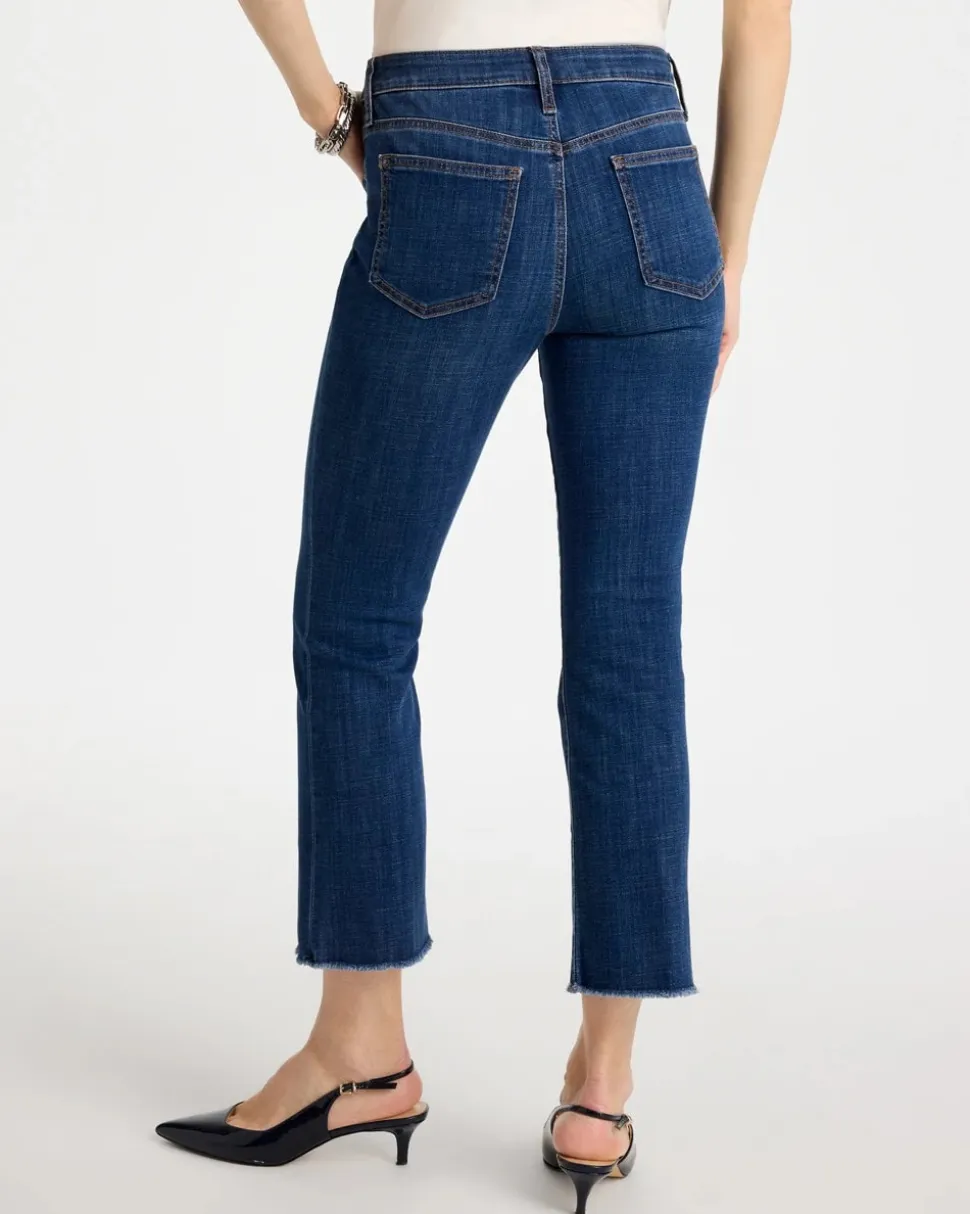 Petite Girlfriend Fray Hem Kick Flares