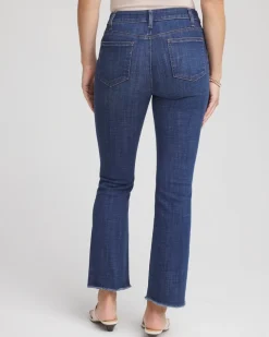 Petite Girlfriend Fray Hem Kick Flares