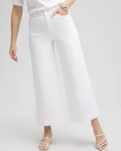 Petite High Rise Wide Leg Cropped Jeans