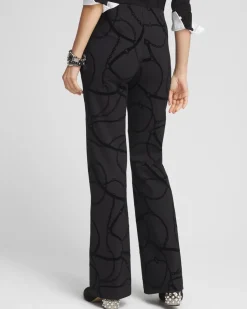 Petite Juliet Flocked Trouser Pants