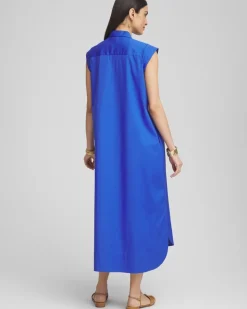 Petite Popover Poplin Maxi Dress