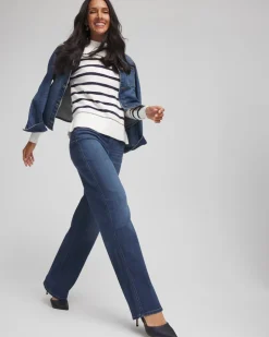Petite Pull-On Wide-Leg Jeans