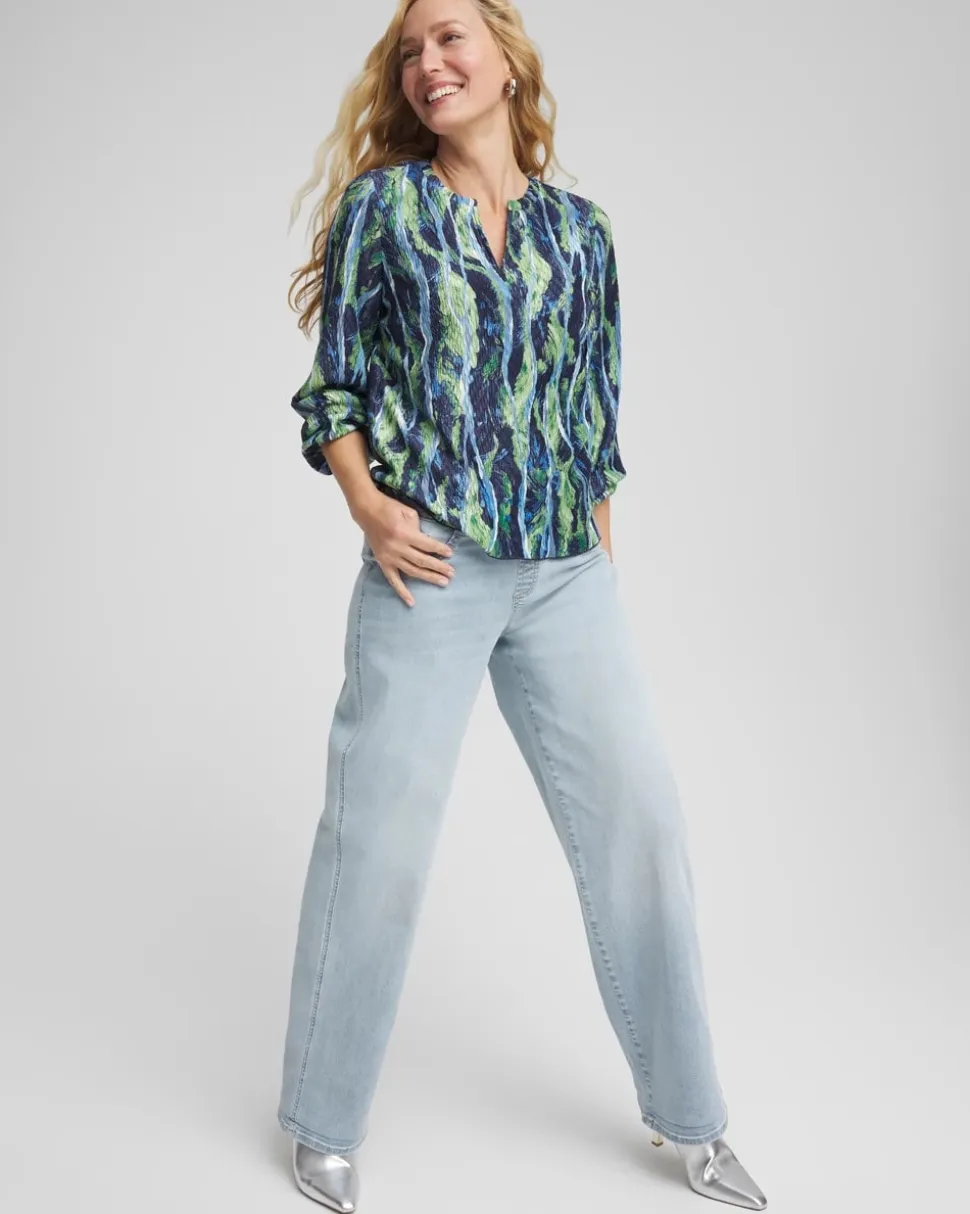 Petite Pull-On Wide-Leg Jeans