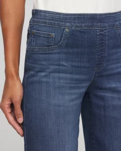 Petite Pull-On Wide-Leg Jeans