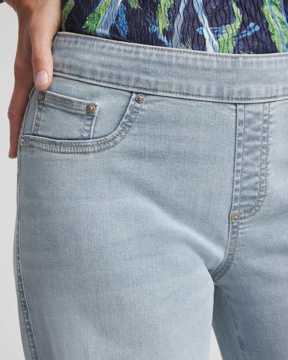 Petite Pull-On Wide-Leg Jeans