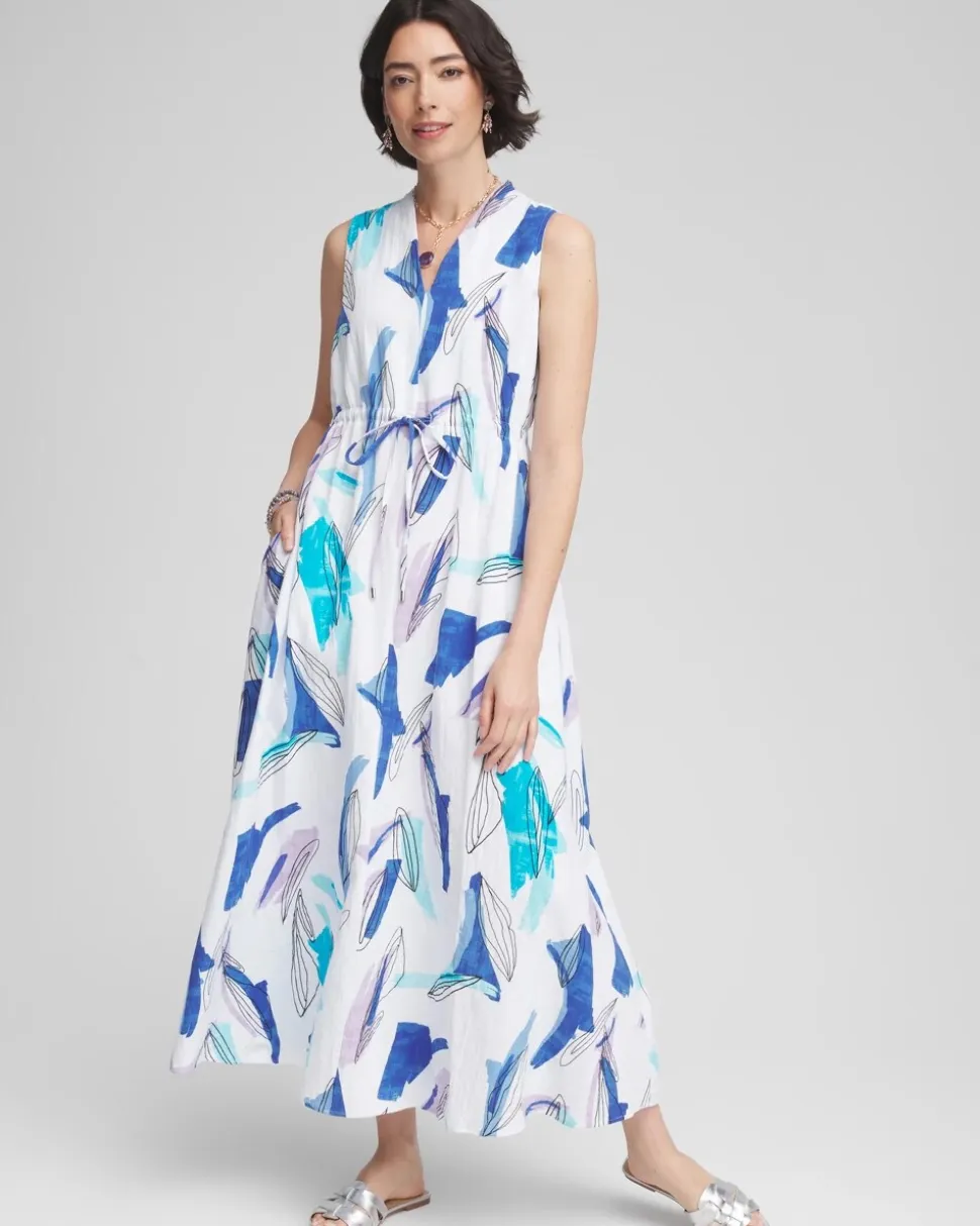 Petite Sleeveless Gauze Maxi Dress