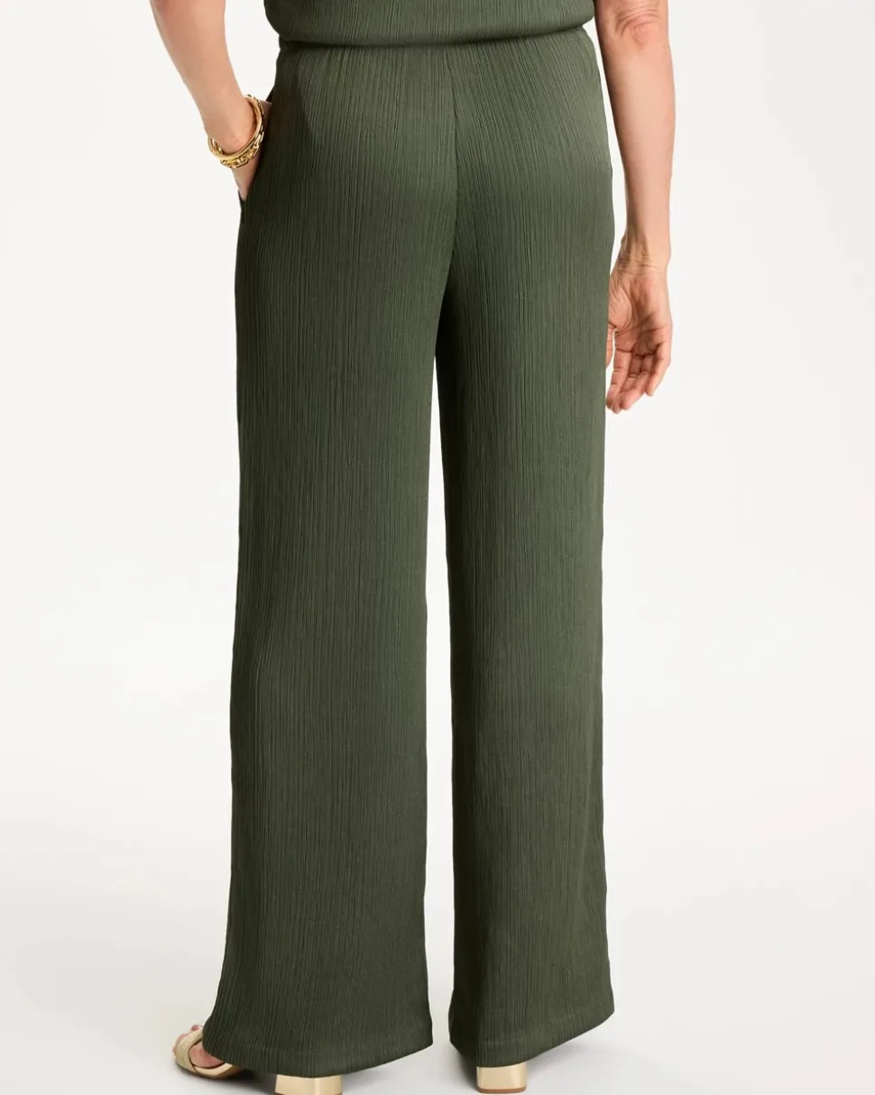 Petite Travelers™ Crinkle Textured Pants