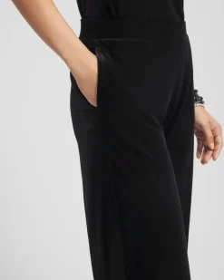 Petite Travelers™ Velvet Wide Leg Pant