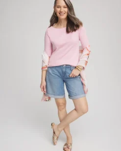 Pima Cotton Bateau-Neck Tee