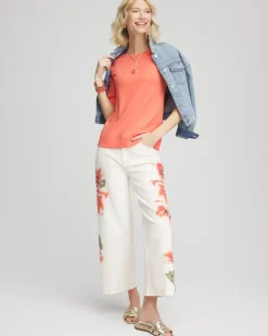 Pima Cotton Bateau-Neck Tee