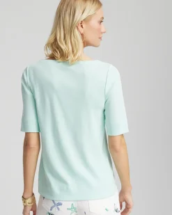 Pima Cotton Bateau-Neck Tee
