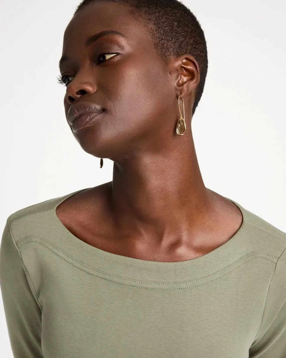 Pima Cotton Boatneck Tee